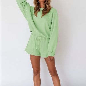 Sweatshirt & Short Set | Lounge Set